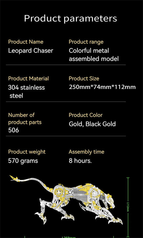 DIY Assembly 3D Metal Mechanical Model Kit – Scorpion, Cheetah, Wasp, Falcon, Pterosaur & Phoenix
