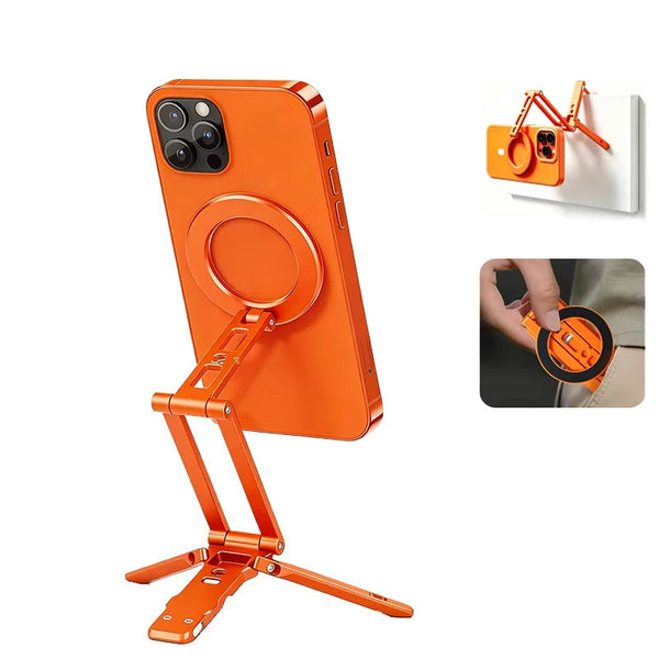 Foldable Magnetic Smartphone Holder – Adjustable Arca-Swiss Phone Stand for Vlogging & Photography