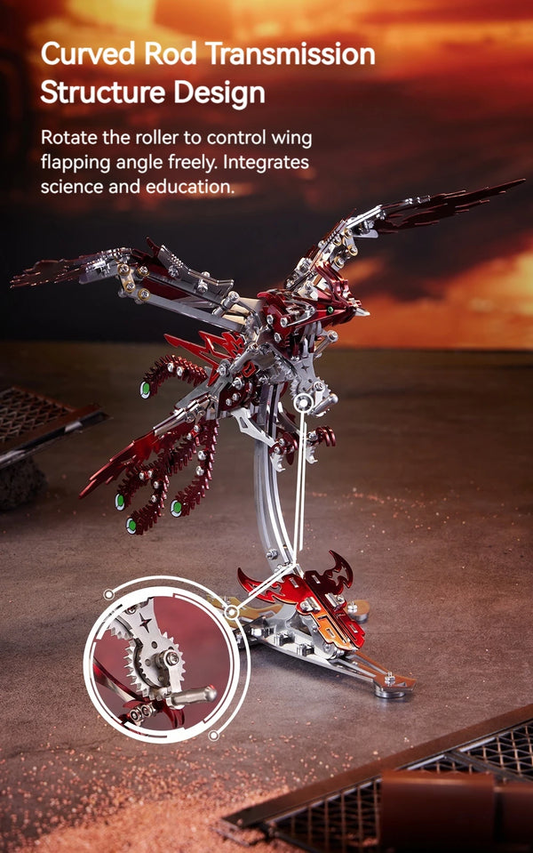 DIY Assembly 3D Metal Mechanical Model Kit – Scorpion, Cheetah, Wasp, Falcon, Pterosaur & Phoenix