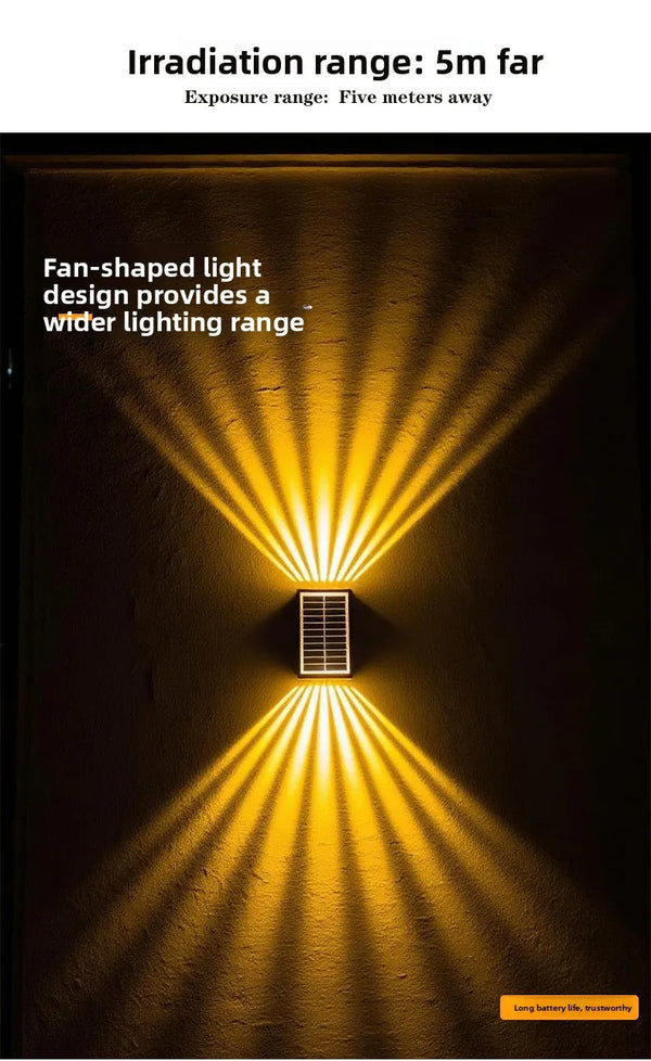 Solar Wall Washing Lamp – Outdoor Waterproof Courtyard Spotlight & Landscape Wall Decoration Light