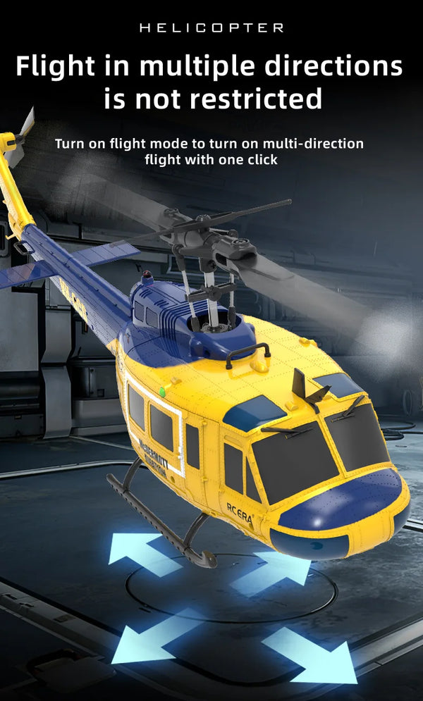 RC ERA C032 (UH-1) 6-Channel Stunt Helicopter – Aileron-Free Reverse Flight Electric Remote-Controlled Model