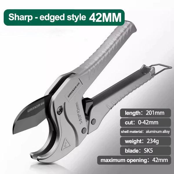 Ratcheting PVC Pipe Cutter with Precision Cutting & Lightweight Design