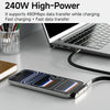240W Type-C Fast Charging Cable with Foldable Phone & Tablet Stand