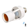 Smart Motion Sensor Light Bulb Holder – E27 PIR Auto On/Off Adapter (AC 110V–220V)