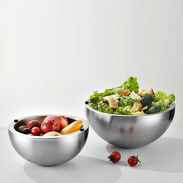 Chilled Serving Bowl – Double-Walled Stainless Steel Insulated Bowl for Dips, Sauces & Salads