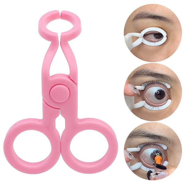 Eye Care Contact Lens Inserter & Remover Set – Soft Plastic Tweezer Stick Wearing Tools with Eyelid Lifters