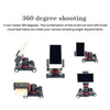 4-Wheel Camera Slider Dolly with 360° Panorama & Ball Head Mount