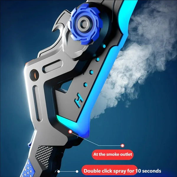 Outdoor LED Sword-Axe Transforming Toy with Mist Effect & Multi-Color Lights