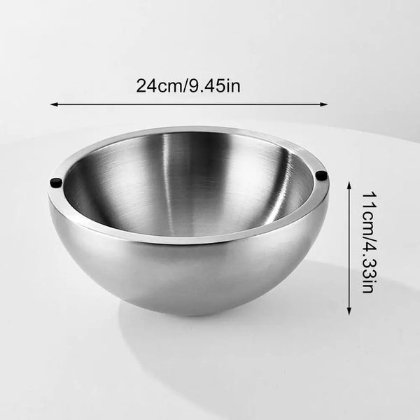 Chilled Serving Bowl – Double-Walled Stainless Steel Insulated Bowl for Dips, Sauces & Salads