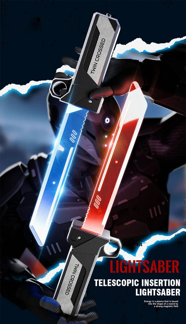 Double-Bladed Lightsaber Sword Toy – Luminous Interactive Cosplay Light Sword for Kids & Adults