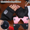 USB Rechargeable Heated Fingerless Gloves – 360° Electric Hand Warmers with Temperature Control