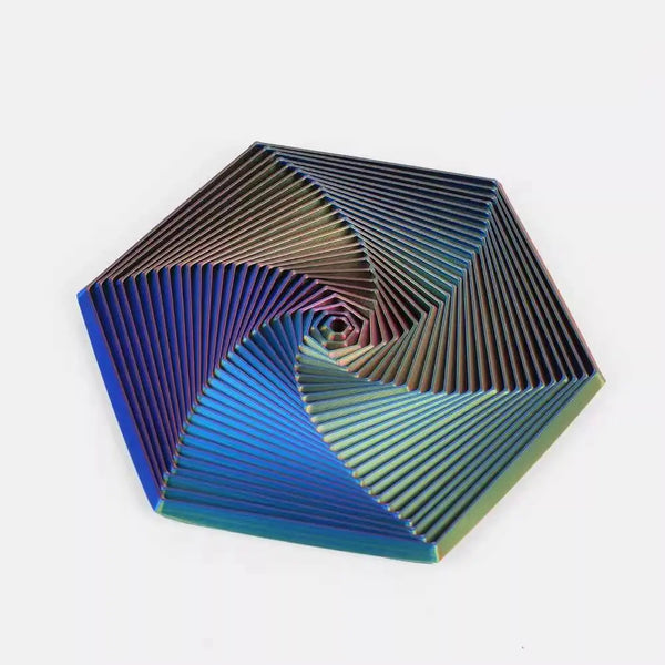 3D Printed Hexagonal Spiral Tower – Magic Illusion Stereoscopic Rotation Stress Relief Toy
