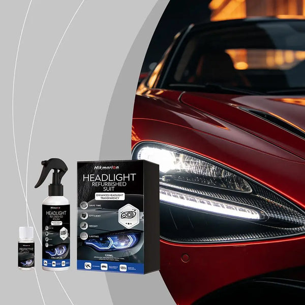 Car Headlight Restoration Kit – Lens Cleaner, Polisher & UV Protection Solution