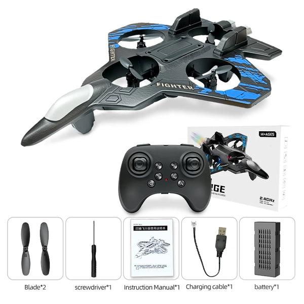2.4G Remote Control Stunt Aircraft with LED Lighting, Gyro & 360° Rolls