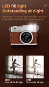 Retro Mini Digital Camera – 1080P Full-HD Video Recorder with LED Fill Light and 0.96" IPS Screen