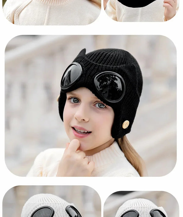 Windproof Warm Mask with Integrated Ear Protection & Glasses Cover for Children and Adults