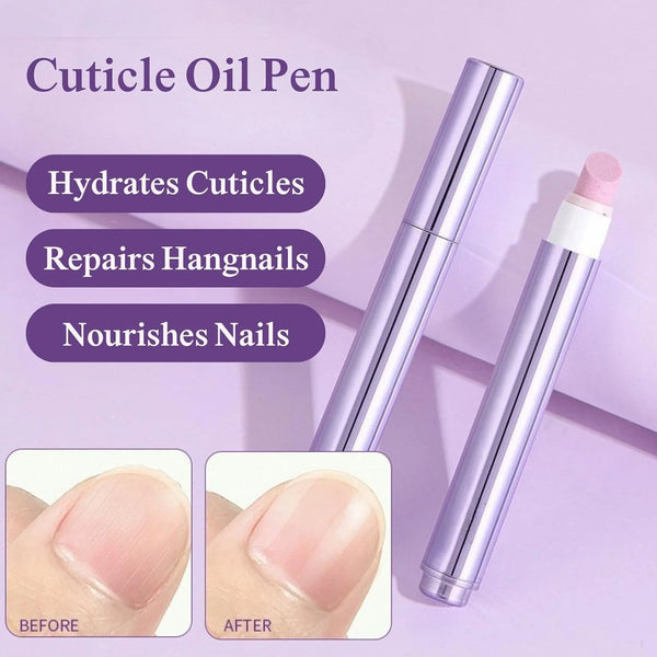 3-in-1 Cuticle Oil Pen with Ceramic Tip – Nail Repair, Dead Skin & Cuticle Remover for Nail Care