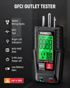 Non-Contact Voltage Tester & GFCI Outlet Tester Kit – LCD Display Wiring Fault Checker with Signal Percentage