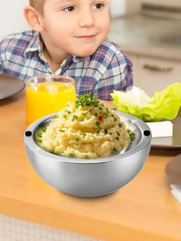 Chilled Serving Bowl – Double-Walled Stainless Steel Insulated Bowl for Dips, Sauces & Salads