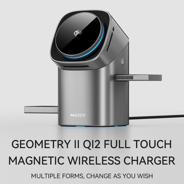 Qi2 Magnetic Wireless Charger – 15W 3-in-1 for iPhone, Watch & AirPods