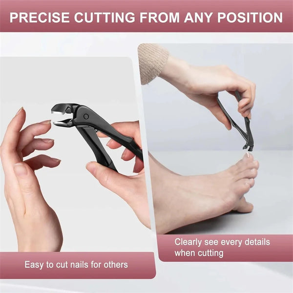 Stainless Steel Nail Clipper with Anti-Splash Design & Large Opening
