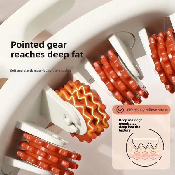 Ring Leg Massager Massage Roller with Detachable Handles for Full Body Relaxation