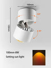 LED Sunset Lamp – Adjustable COB Spotlight Wall Washing Ceiling Light for Living Room & Bedroom