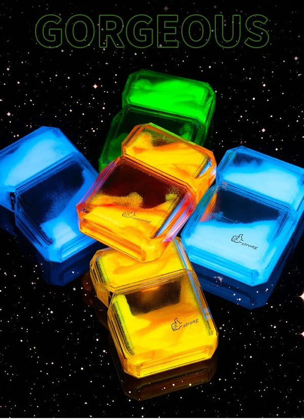 Luminous Quicksand Fluorescent Kerosene Lighter – Windproof Transparent Shell Creative Smoking Accessory Gift