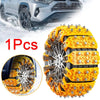 Heavy-Duty Rubber Anti-Skid Car Tire Chain — Universal TPU Snow & Mud Traction Aid (Single Piece)