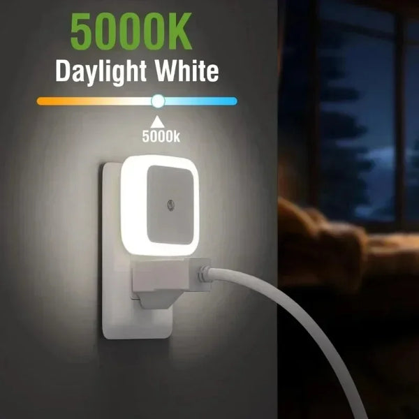 Wireless LED Night Light with Automatic Dusk-to-Dawn Sensor