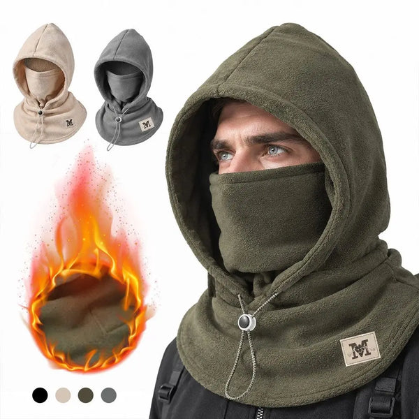 Fleece Balaclava Winter Hat – Windproof Hooded Face Mask for Cycling