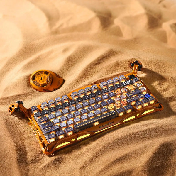 GravaStar Mercury K1 Pro Wireless Mechanical Gaming Keyboard – Aluminum Alloy 75% Hot-Swappable RGB Custom Keyboard