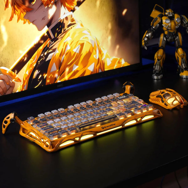 GravaStar Mercury K1 Pro Wireless Mechanical Gaming Keyboard – Aluminum Alloy 75% Hot-Swappable RGB Custom Keyboard