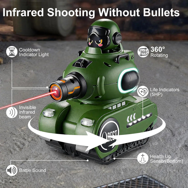 2-Pack RC Combat Battle Tanks