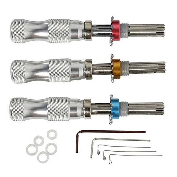 3Pcs 7-Pin Stainless Steel Tubular Lock Tool Set