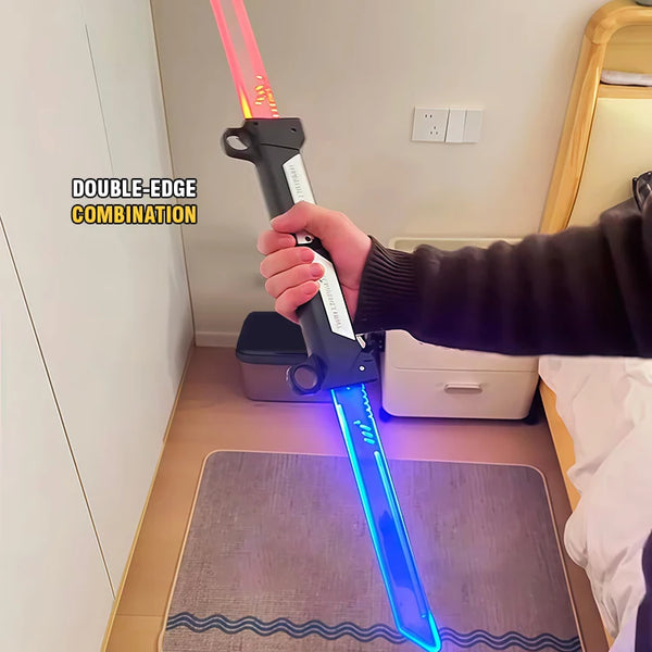 Double-Bladed Lightsaber Sword Toy – Luminous Interactive Cosplay Light Sword for Kids & Adults