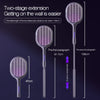 6-in-1 Retractable Electric Mosquito Swatter & Bug Trap Lamp – USB Rechargeable Fly Zapper with Extendable Handle