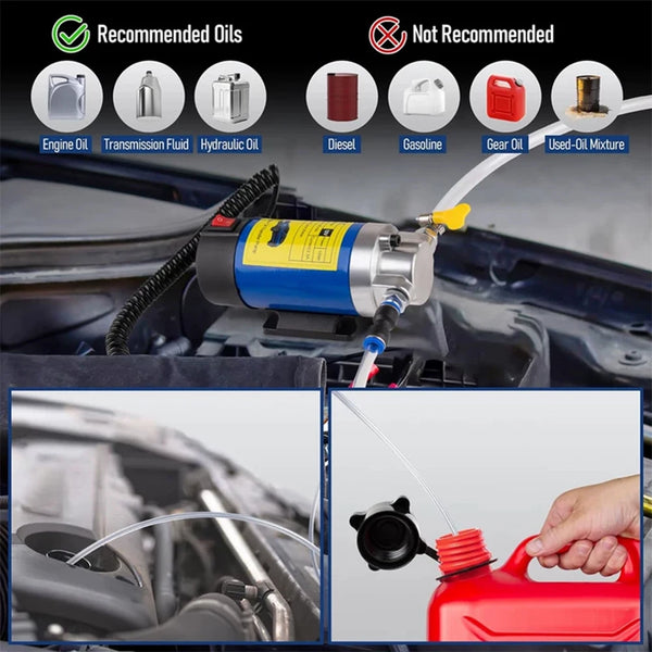 12V Portable Oil Transfer Pump – Electric Fluid Extractor & Suction Pump for Cars, Motorcycles & Boats