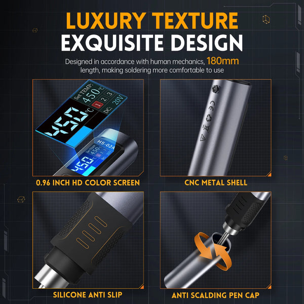 Portable Intelligent PD/QC Soldering Tool with 0.96" HD Display (100–450°C)