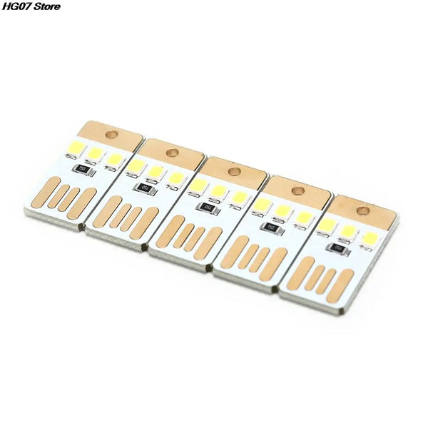 Mini USB LED Bulb Night Light – Portable Book Light for Laptop, PC & Power Bank (1 set of 5pcs)