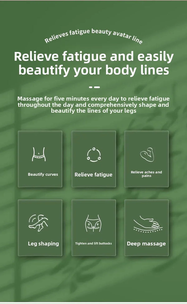 Ring Leg Massager Massage Roller with Detachable Handles for Full Body Relaxation