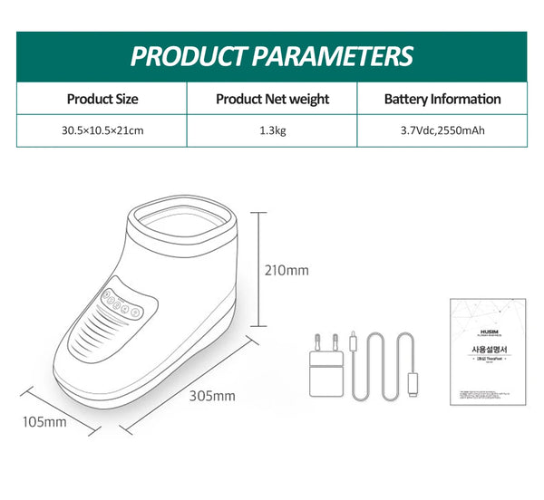 Smart Electric Heat & Air Pressure Foot Massage Shoes