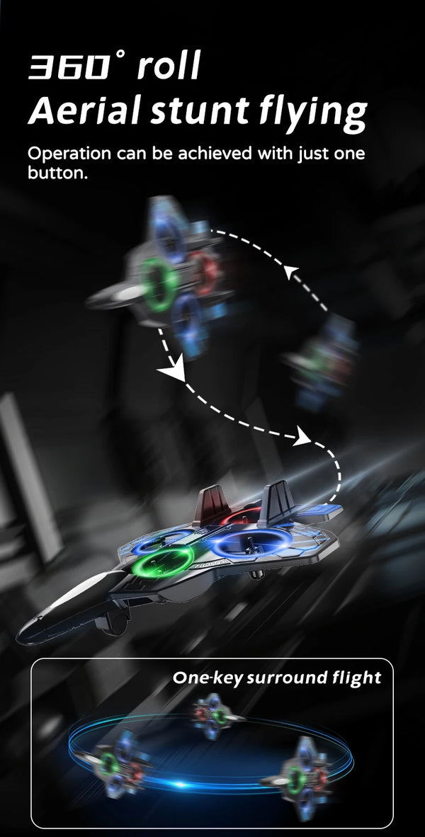 2.4G Remote Control Stunt Aircraft with LED Lighting, Gyro & 360° Rolls
