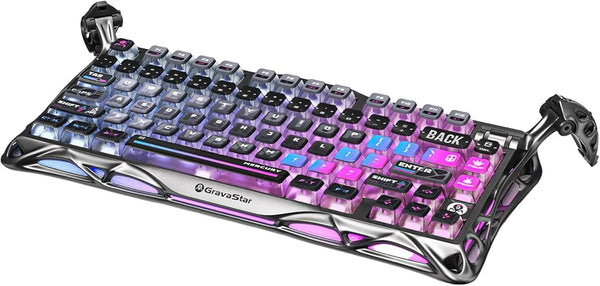 GravaStar Mercury K1 Pro Wireless Mechanical Gaming Keyboard – Aluminum Alloy 75% Hot-Swappable RGB Custom Keyboard