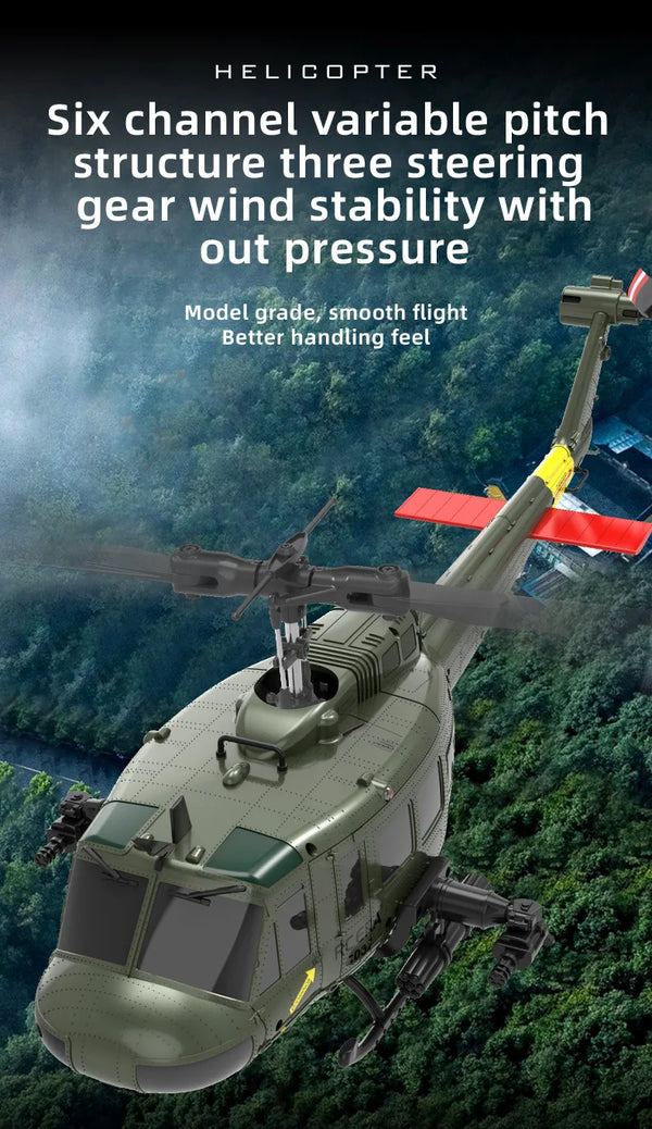 RC ERA C032 (UH-1) 6-Channel Stunt Helicopter – Aileron-Free Reverse Flight Electric Remote-Controlled Model