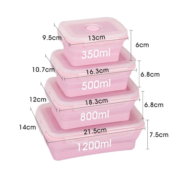 Collapsible Silicone Food Storage Containers