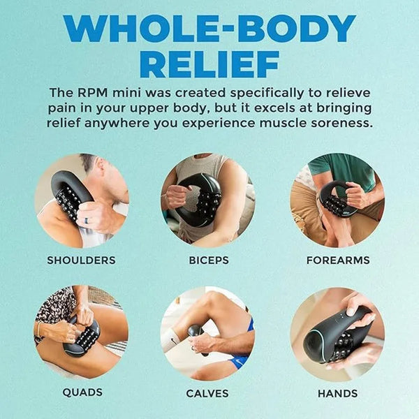 Mini Rolling Percussive Massager – Deep Tissue Muscle Recovery & Whole Body Pain Relief