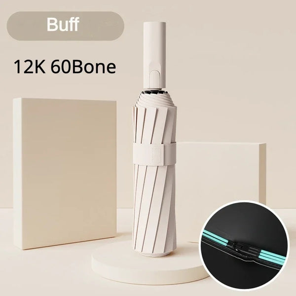 Automatic Windproof Umbrella with 72-Bone Frame & UV Protection