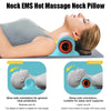 Electric Neck Cervical Traction Massager – EMS Heated Vibration Massage Pillow for Neck & Spine Relaxation