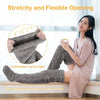 Fuzzy Thigh High Socks – Soft Knit Leg Warmers for Office & Home